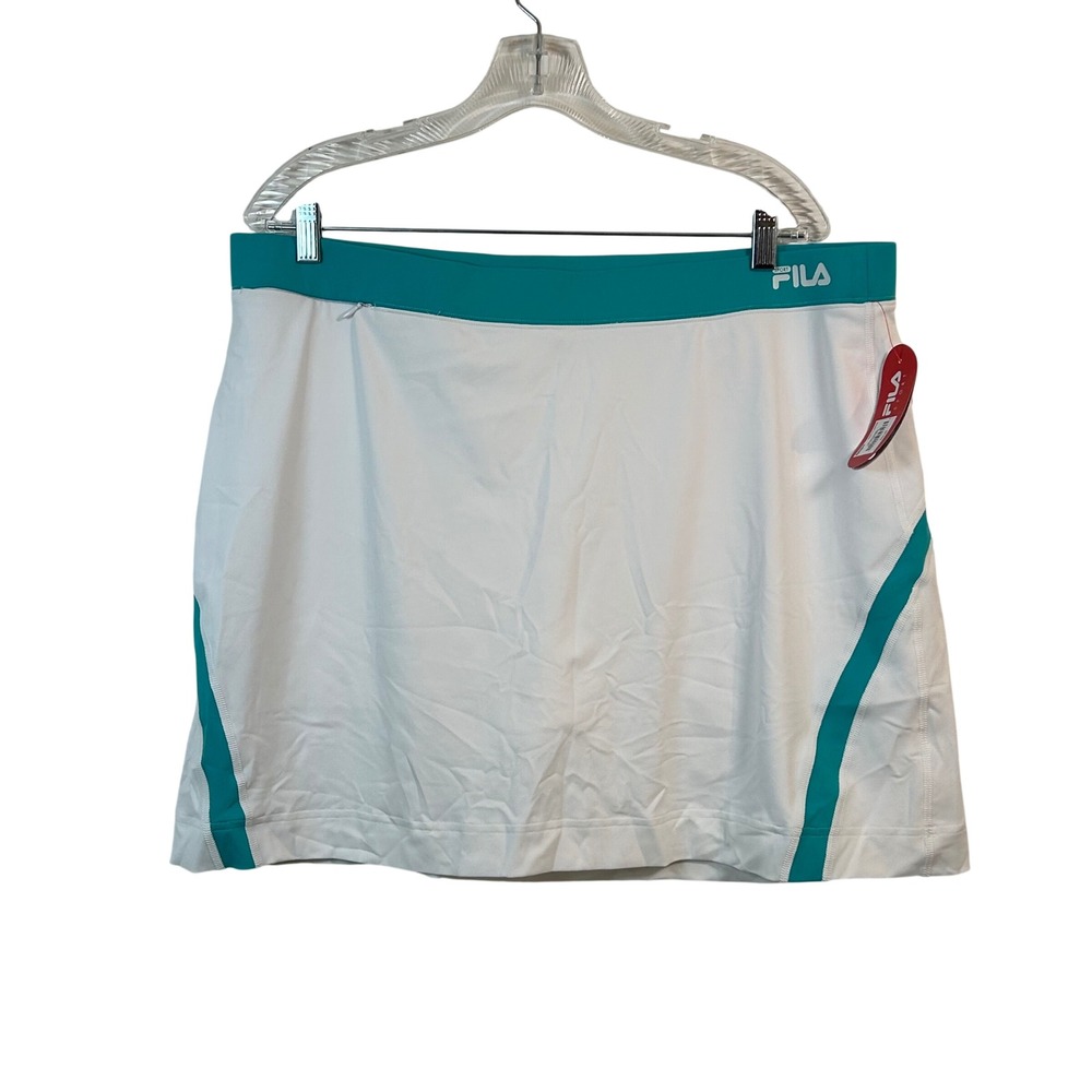 Fila Sport Golf Skort Womens XL White Teal Performance Athletic Skirt NWT
